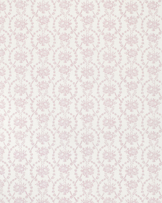 Julia Lilac on White Wallpaper