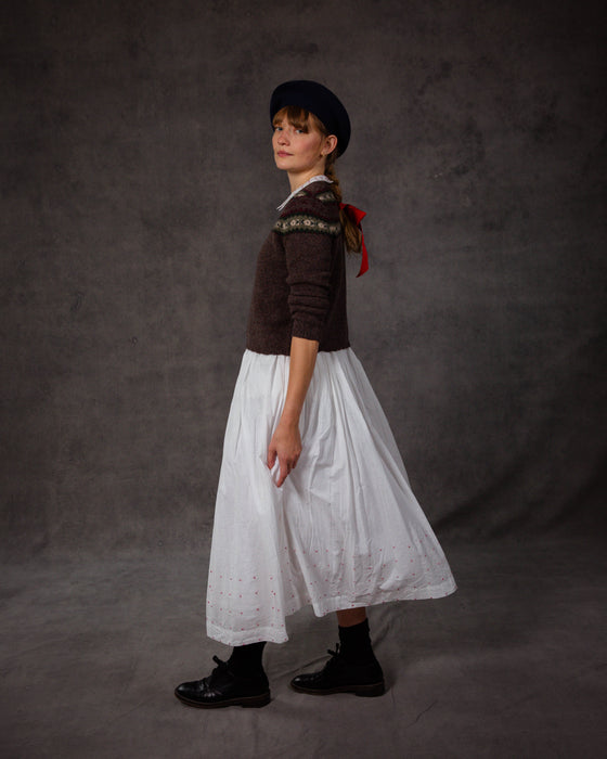 Cabbage Skirt in Hand Stitched French Knot