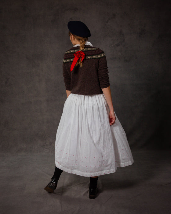 Cabbage Skirt in Hand Stitched French Knot