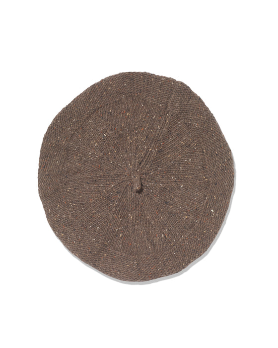 Lucinda Beret in Dark Brown Wool