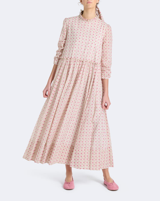 Lola Dress in C&R Checky Cotton Voile
