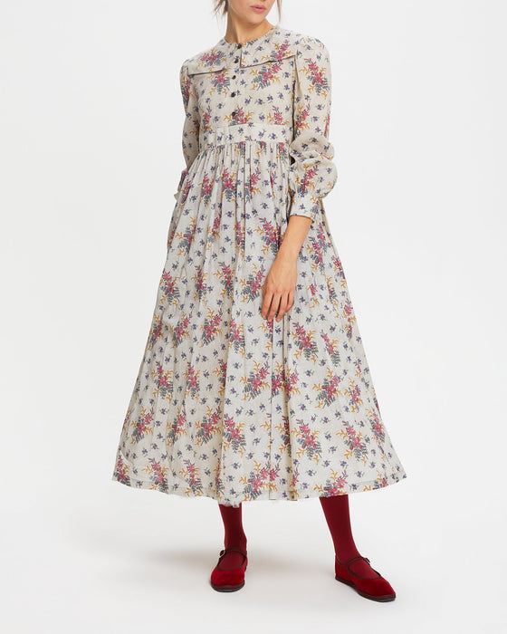 Marion Dress in C&R Jack printed on Cotton Voile