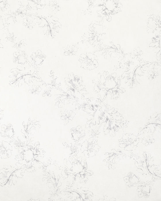 Meggernie French Blue on White Wallpaper