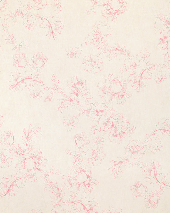 Meggernie Pink on Natural Wallpaper