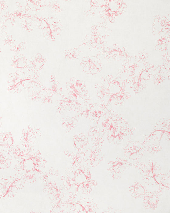 Meggernie Pink on White Wallpaper