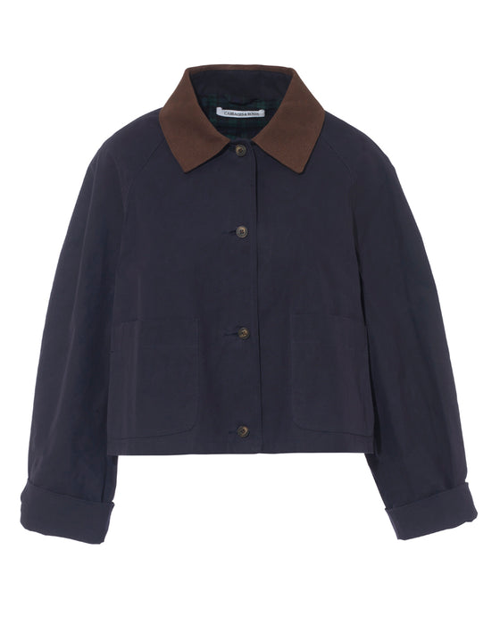 New Boxy Jacket in Navy Wax Cotton