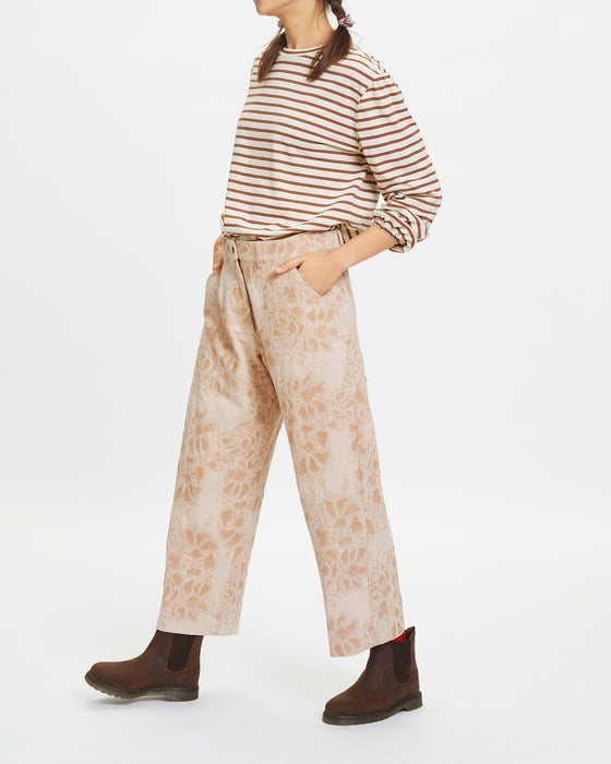 Nico Trousers in Woven Brown Floral