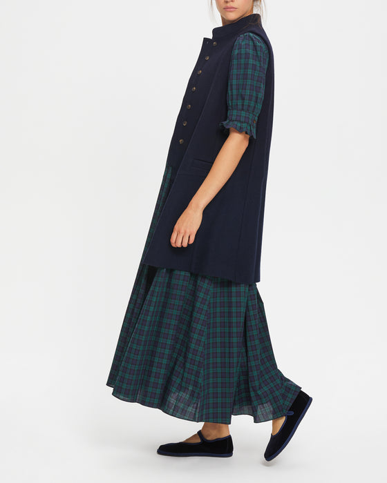 Percy Gilet in Navy British Lambswool
