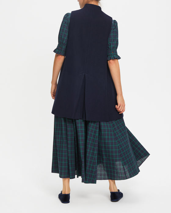 Percy Gilet in Navy British Lambswool