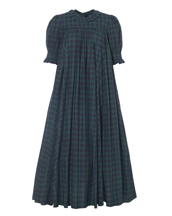 Nightingale Dress in Blackwatch Tartan Voile