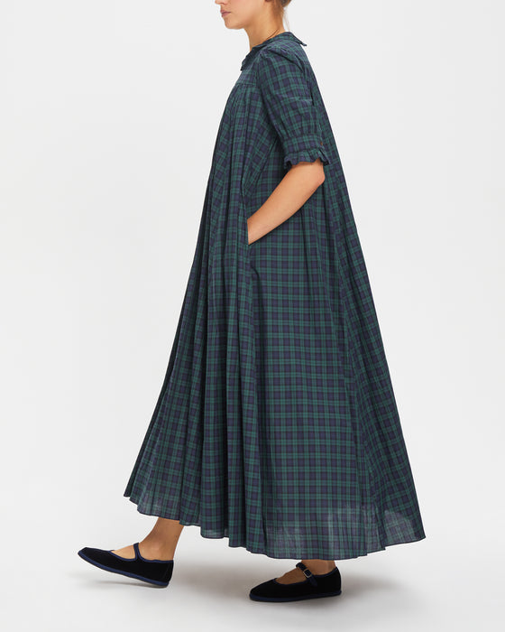 Nightingale Dress in Blackwatch Tartan Voile