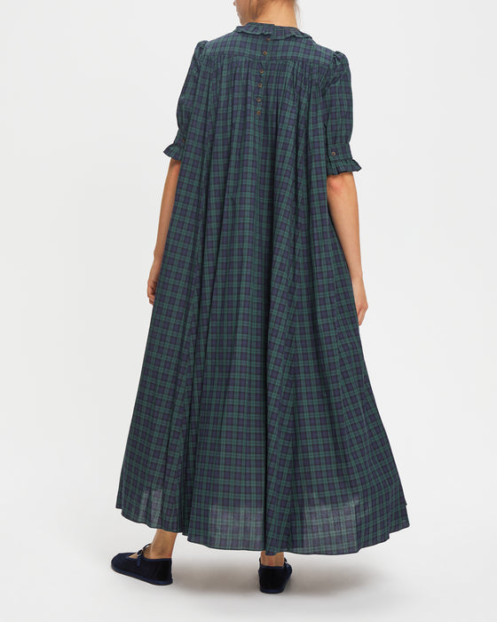 Nightingale Dress in Blackwatch Tartan Voile