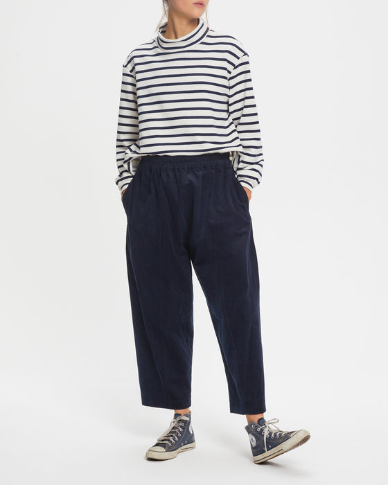 Heather Sweatshirt in Navy Stripe