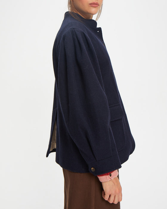 Earth Jacket in Navy British Lambswool