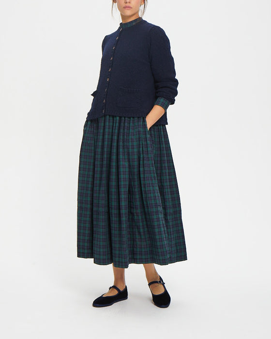 School Cardigan in navy lambswool