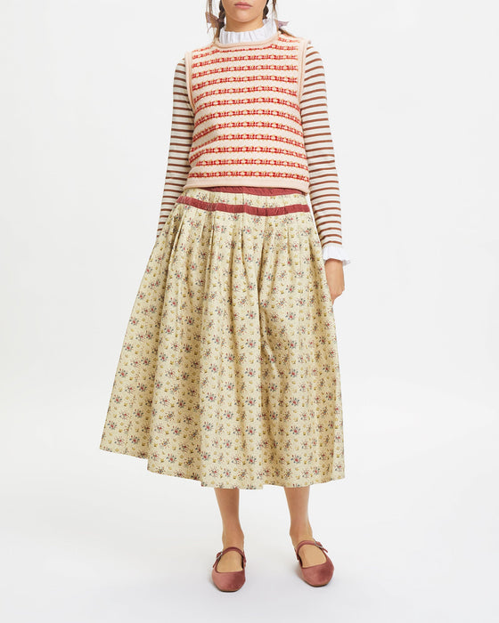 Marietta Tank in Pale Pink Fair Isle Wool