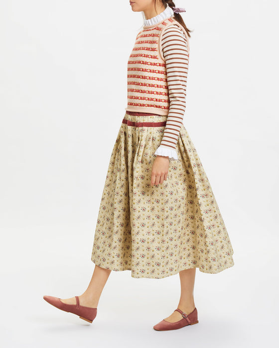 Marietta Tank in Pale Pink Fair Isle Wool