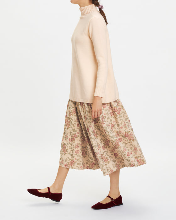 Benji Sweater in Pale Pink Wool