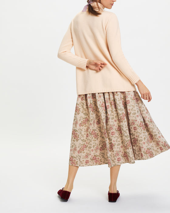 Piper Skirt in Floral Viscose Cotton