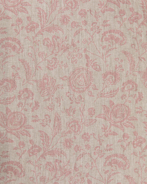 Provence Toile Pink on Natural Linen