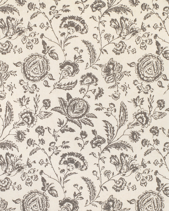 Provence Toile Charcoal on Natural Wallpaper