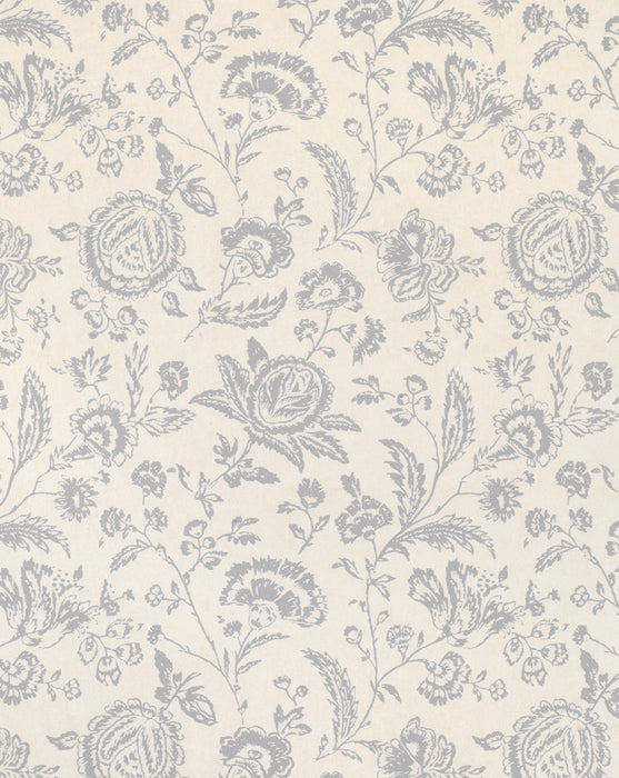 Provence Toile French Blue on Natural Wallpaper