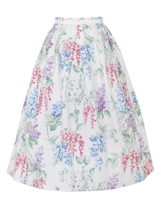 Rimini Skirt in C&R Eve floral poplin