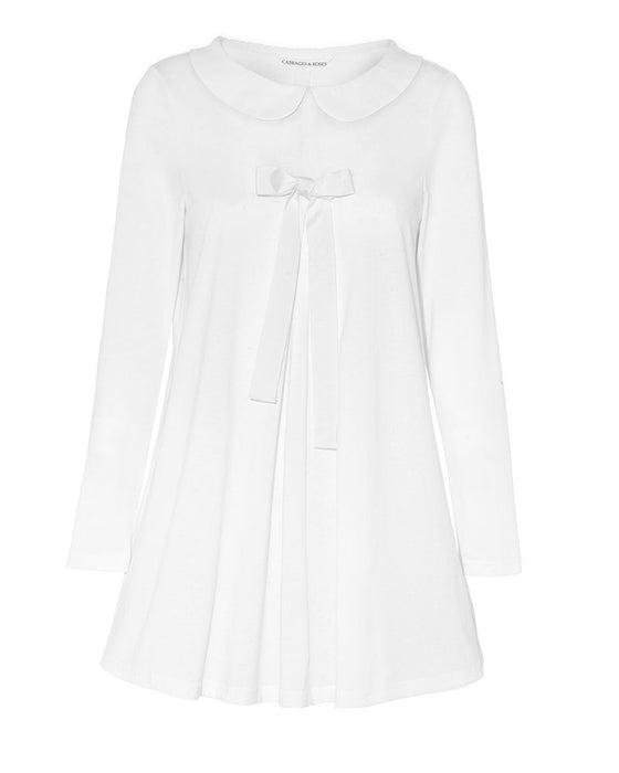 Erin Dress in organic white cotton