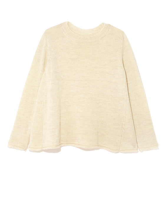 A-Line Sweater in cream British wool