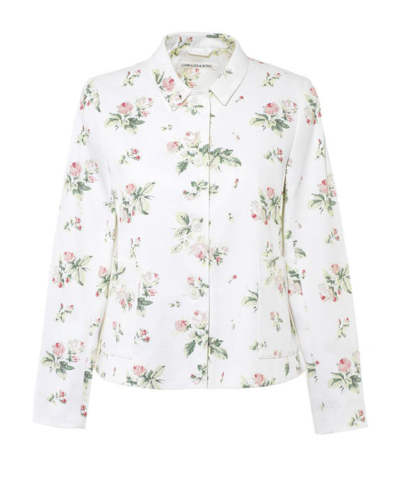 Queenie Painter Jacket in C&R Clementine rose drill