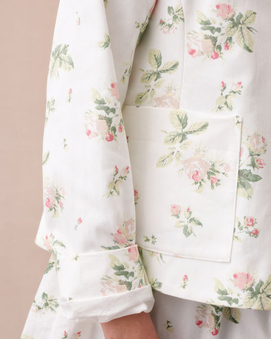 Queenie Painter Jacket in C&R Clementine rose drill