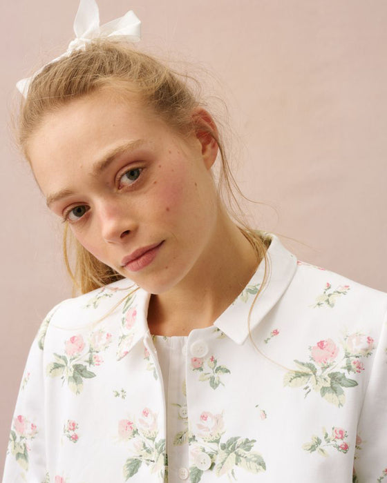 Queenie Painter Jacket in C&R Clementine rose drill