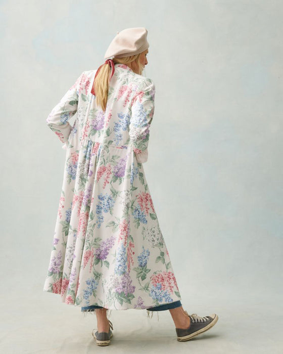 Long Mercy Coat in C&R Eve floral drill