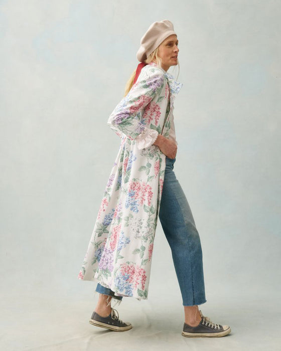 Long Mercy Coat in C&R Eve floral drill