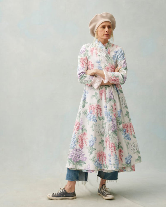 Long Mercy Coat in C&R Eve floral drill