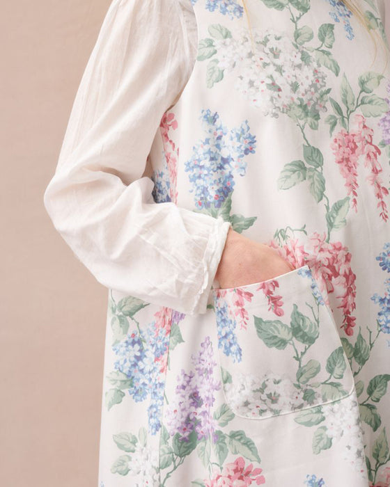 Over Apron in C&R Eve floral drill