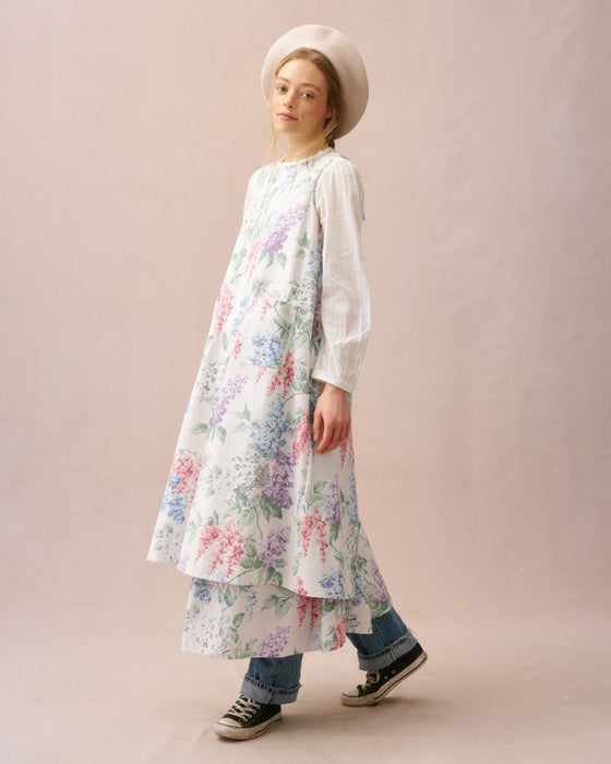 Over Apron in C&R Eve floral drill