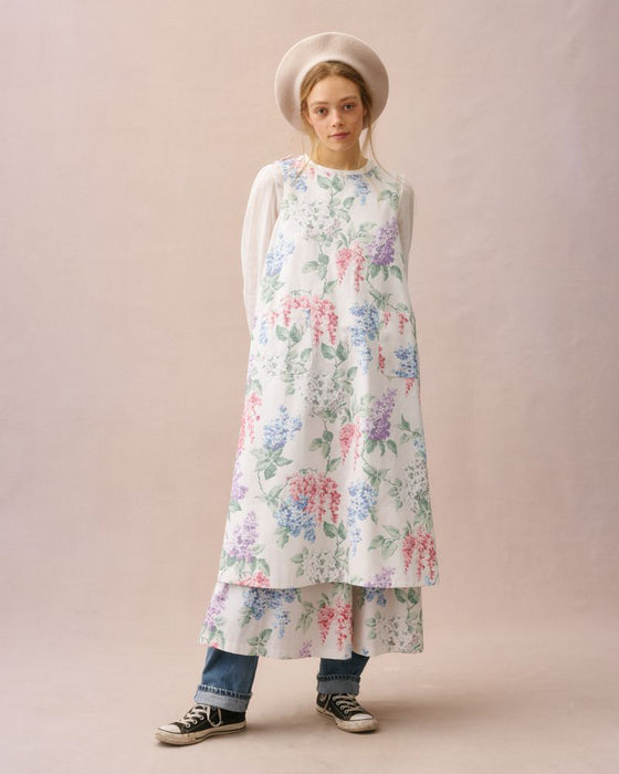 Over Apron in C&R Eve floral drill