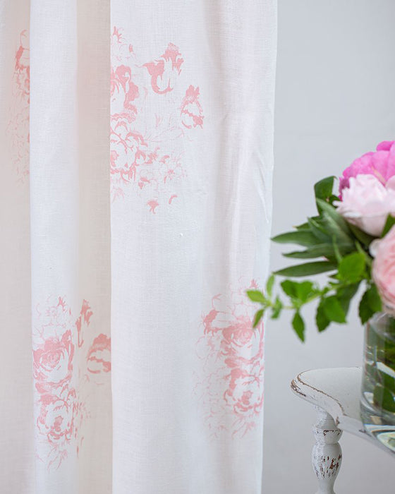 Hatley Pink on White Linen