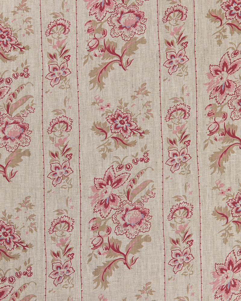 India Rose Multi on Natural Linen | Cabbages & Roses– cabbagesandroses