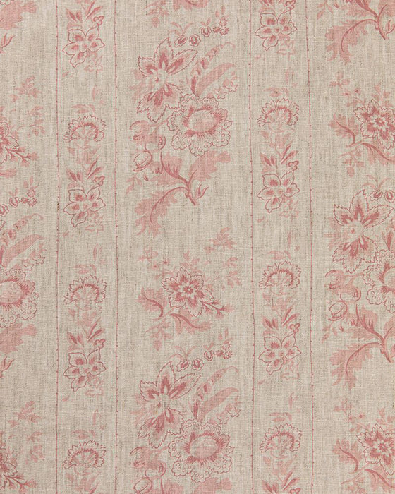 India Rose Pink on Natural Linen