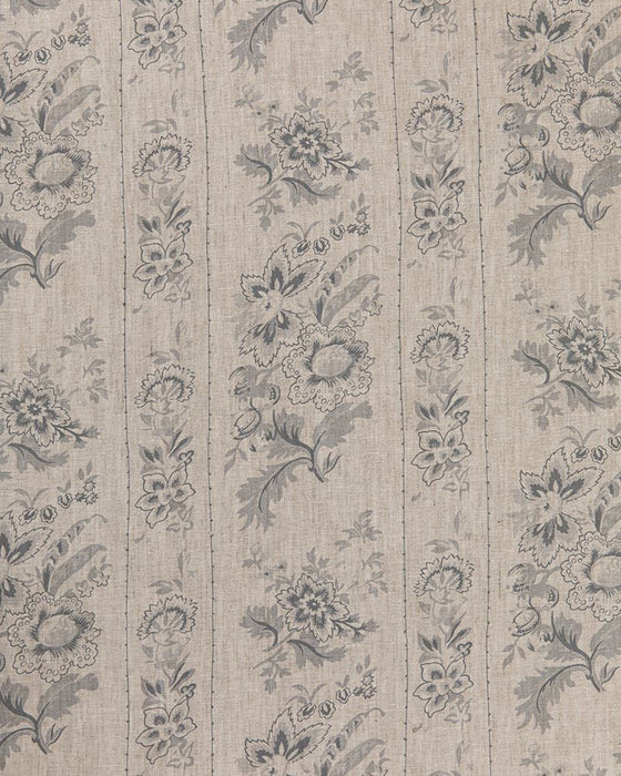India Rose French Blue on Natural Linen
