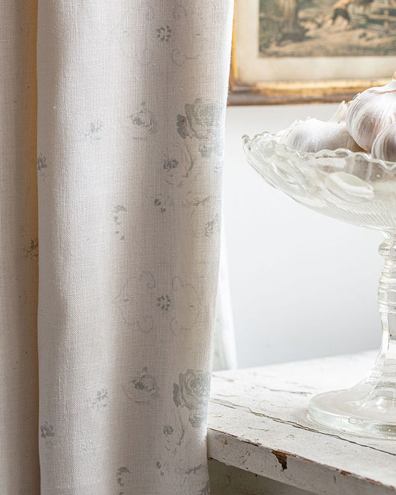 Podge Blue on White Linen