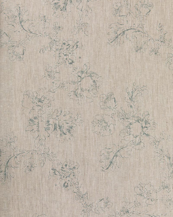 Meggernie Teal on Natural Linen