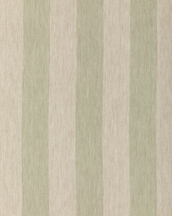 Three Inch Stripe Aqua on Natural Linen