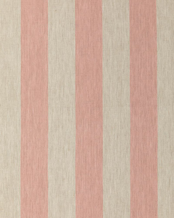 Three Inch Stripe Pink on Natural Linen