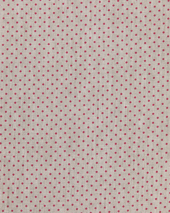 Scoopy Raspberry on Natural Linen