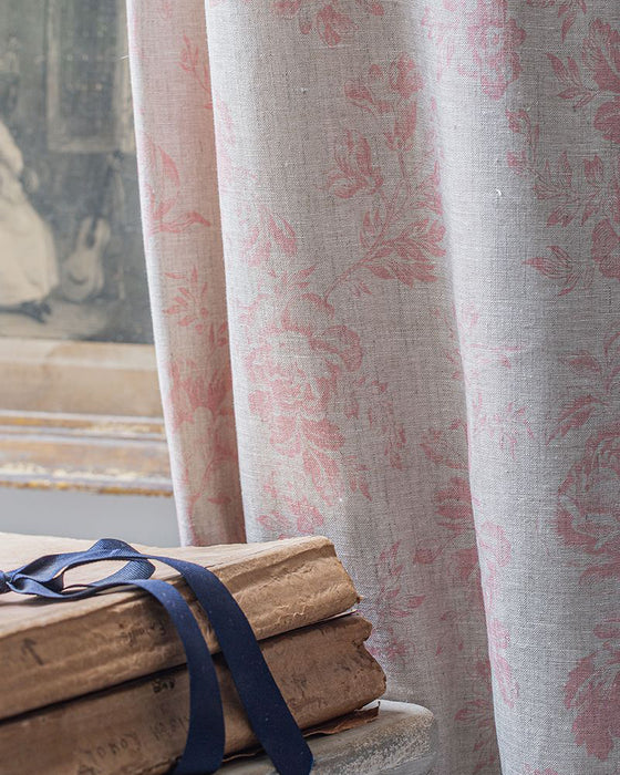 Paris Rose Pink on Natural Linen