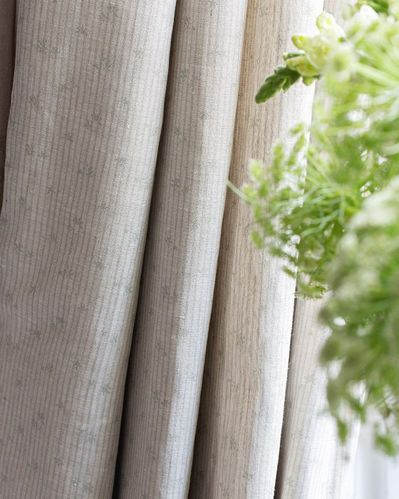 Metro Aqua on Natural Linen