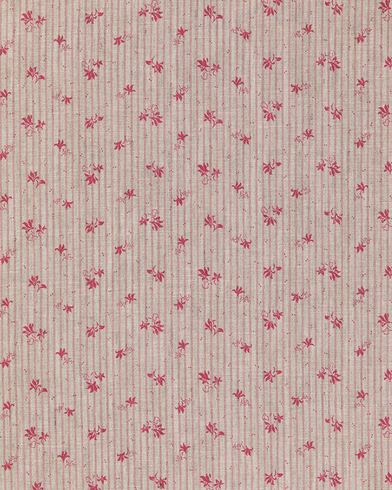 Metro Raspberry on Natural Linen